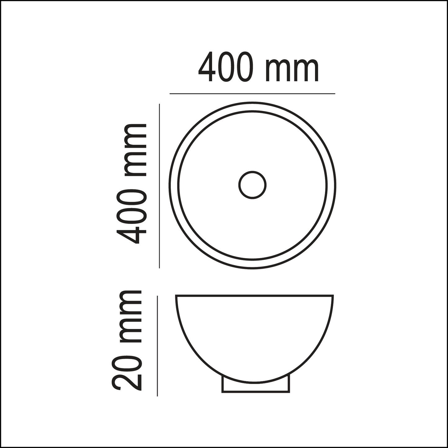 Basin Free Standing Starling – Ceramic, Icon Premium Range, White and Black 2 tone design