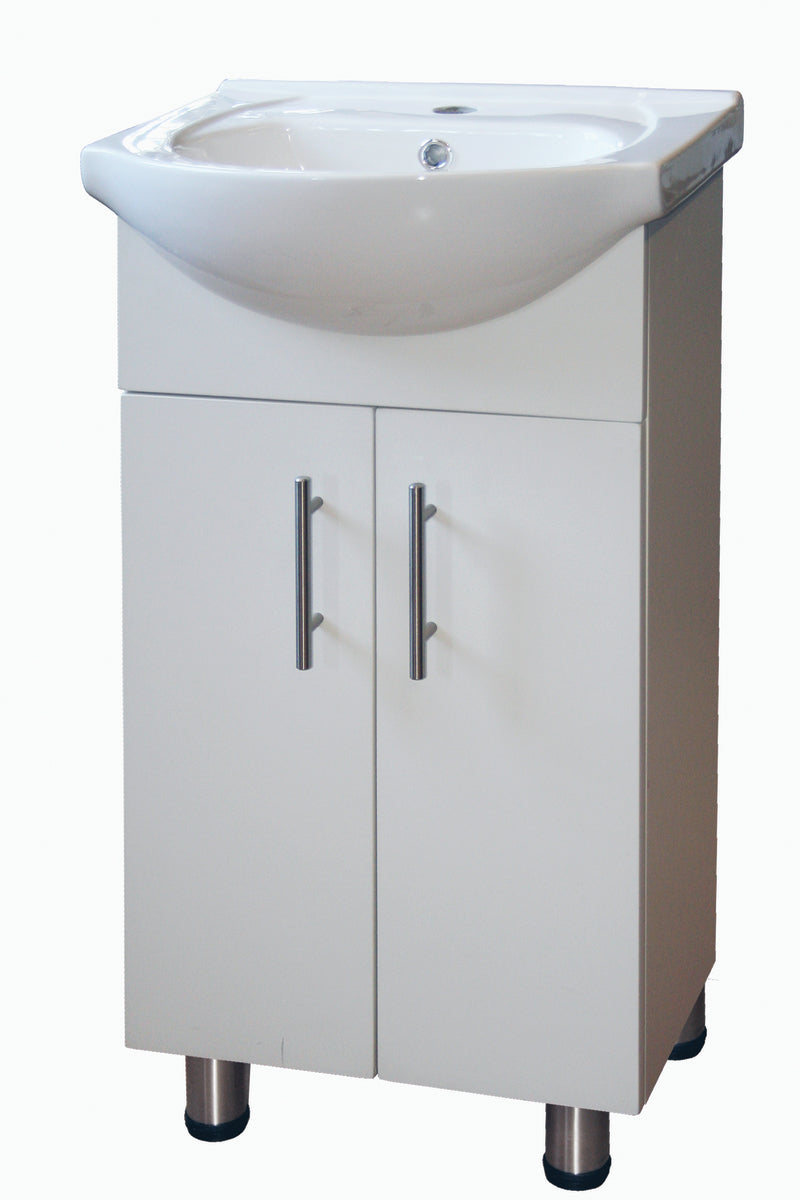 Cabinet & Basin Floor Mounted Econo - Compact, Functional, Affordable, 420mm