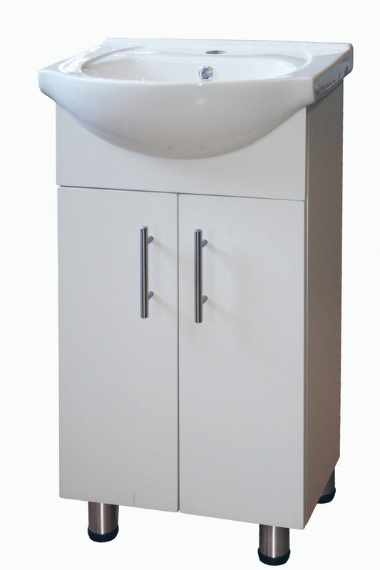 Cabinet & Basin Floor Mounted Econo - Compact, Functional, Affordable, 420mm