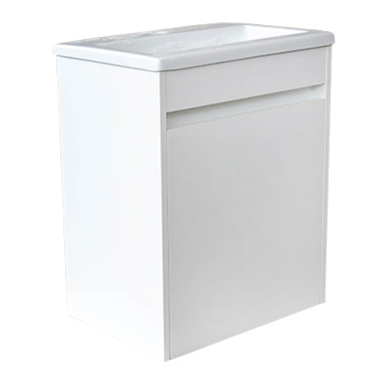 Cabinet & Basin Wall-Hung Econo – White, 600mm