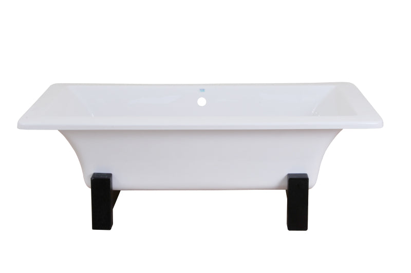 Bath Freestanding Rectangular - Bristol 1700mm with Wooden Legs