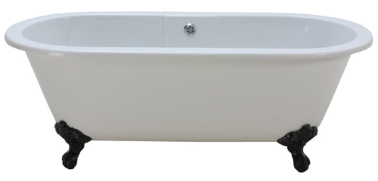 Bath Freestanding Rectangular - Cambridge 1750mm with Cast Iron Feet