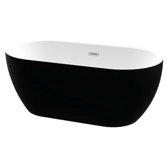Bath Freestanding Oval - Aquarius Black Acrylic 1440mm