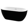 Bath Freestanding Oval - Luna Black Acrylic 1620mm
