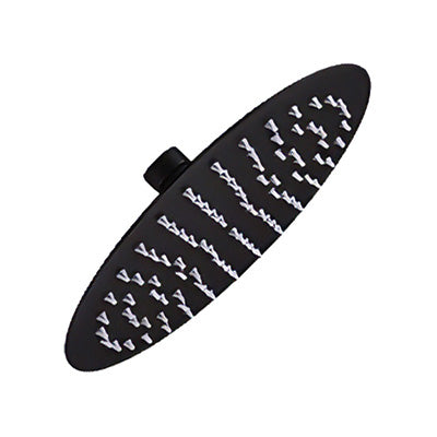Shower Rose - Stainless Steel Round, Matt Black Finish, 6"