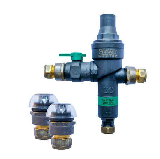 Geyser Valve - Evo, 600kPA, Including Vacuum Breakers, 15mm