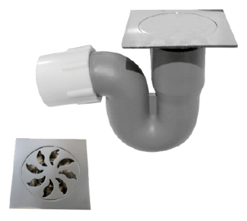 Floor Drain - Square, Brass, 100mmx100mm