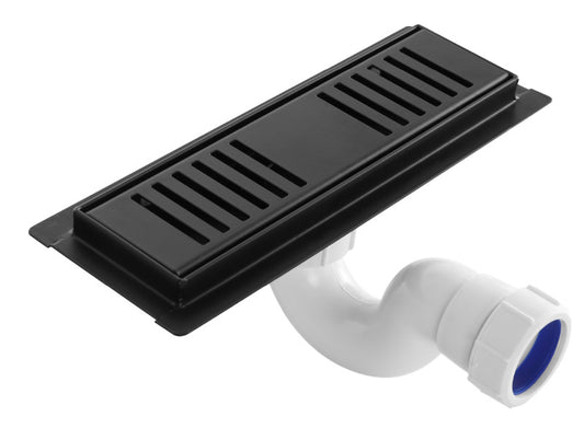 Shower Channel - Stainless Steel, Matt Black Finish 250mm