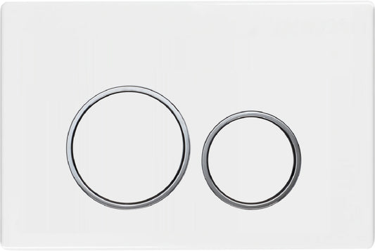 Actuator Plate - ICON Series 300, Round, Polished White Finish