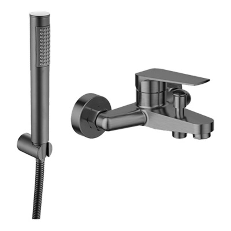 Bath Mixer – Luna Icon Range, Modern Bathroom Tap in Brushed Gun Metal Finish