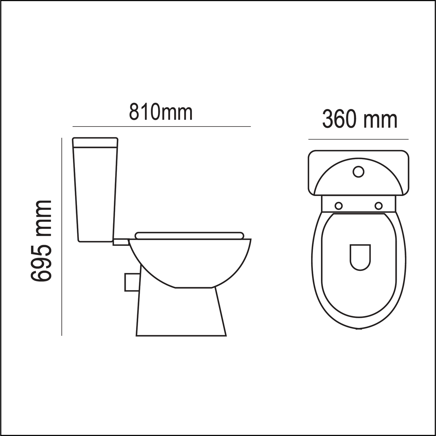 Close Coupled Suite Osten - Round, Polished White, Top Flush, Icon Premium Range