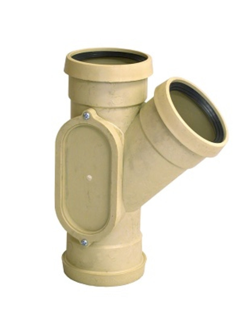 Junction - Underground, Plastic, With Inspection Eye, Left Hand, 110mmx45°