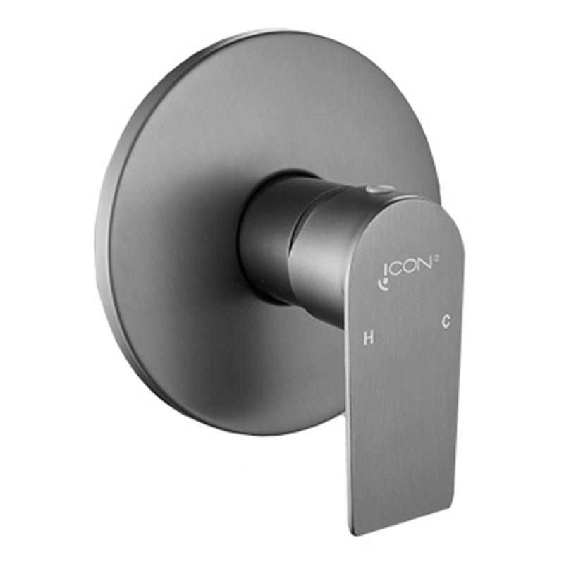 Shower/Bath Mixer/Concealed Mixer – Sagittarius Icon Range, Brushed Gun Metal Finish