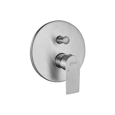 Shower/Bath Mixer/Concealed Divertor Mixer – Sagittarius Icon Range, Brushed Stainless Steel Finish