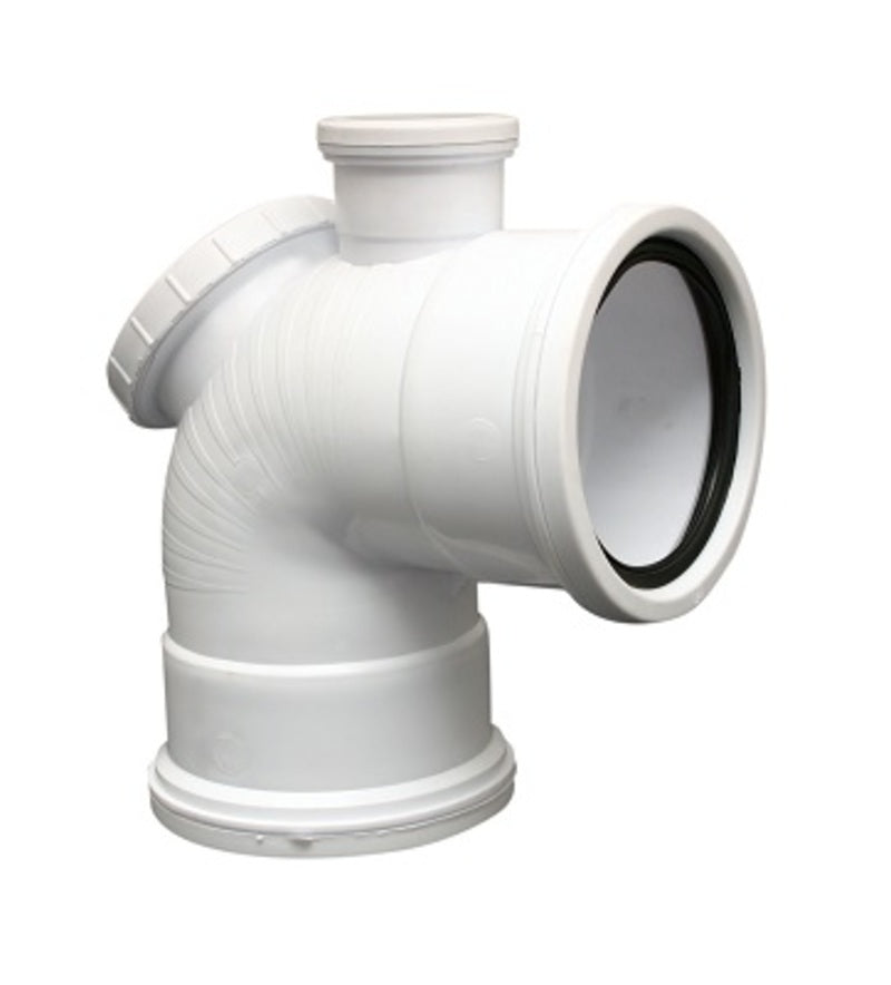 Vent Horn Bend - Above Ground, Plastic, with Inspection Eye, 110mmx95°