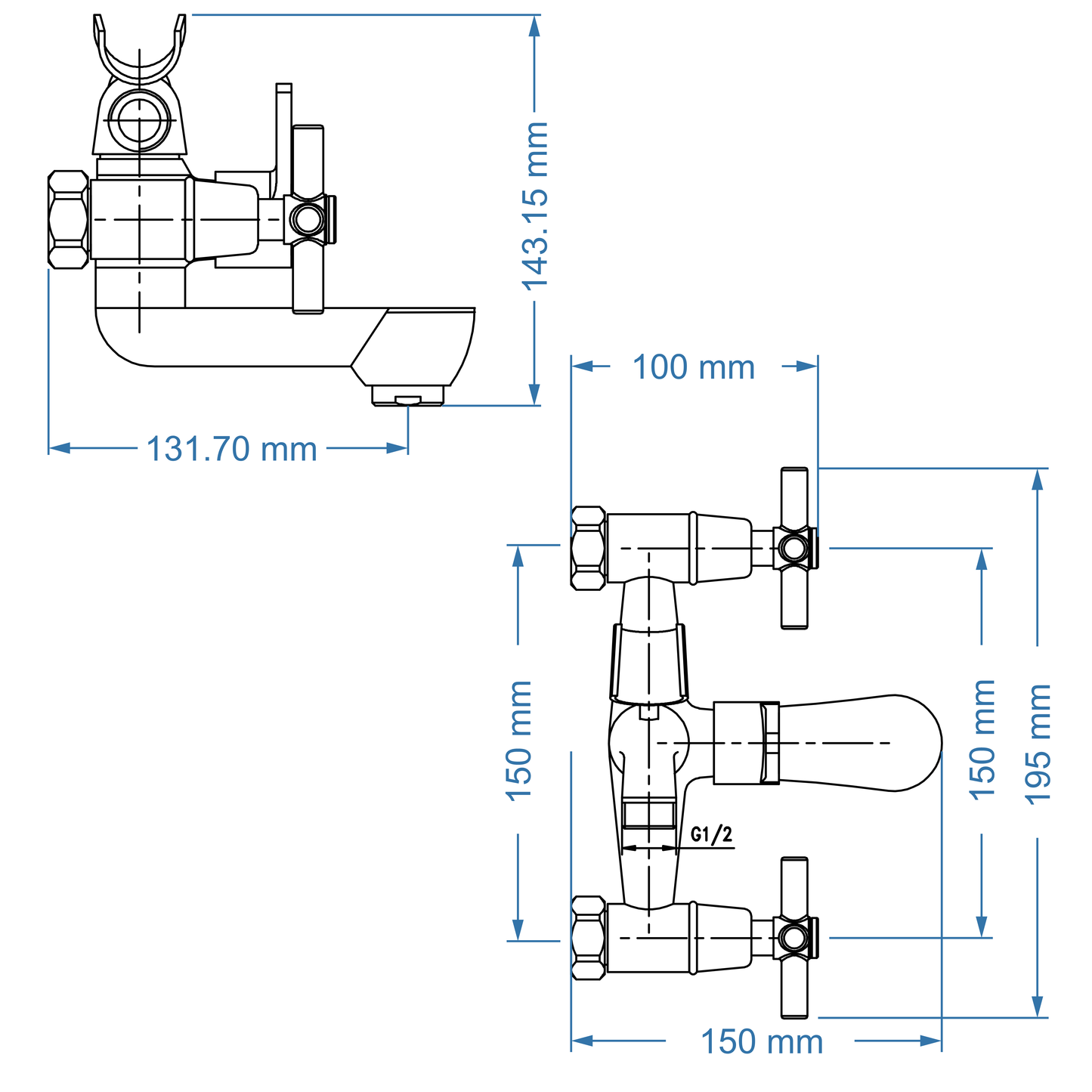 Bath Mixer – Scorpio Icon Range, Conventional Bathroom Tap