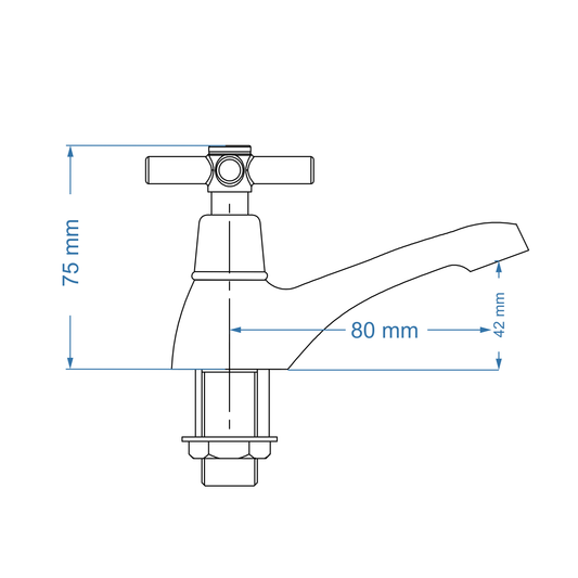 Pillar Tap 15mm – Scorpio Icon Range, Conventional Bathroom Tap