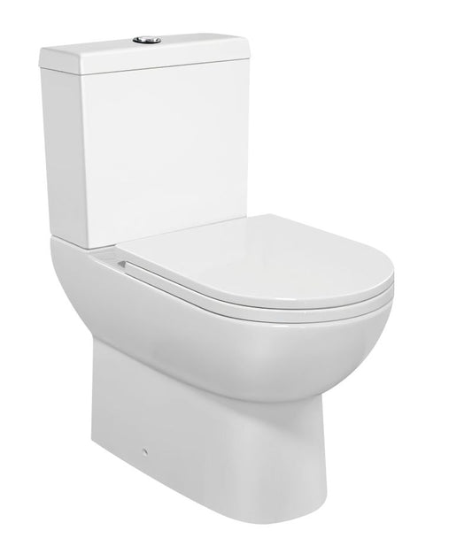 Close Coupled Suite Stellina II - Round, Polished White, Top Flush, Icon Premium Range