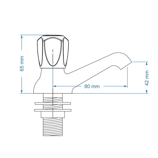 Pillar Tap 15mm – Taurus Icon Range, Conventional Bathroom Tap