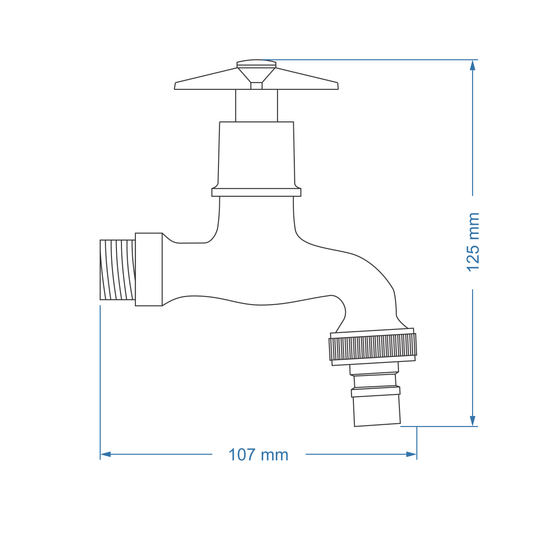 Hosebib tap 1/2"x3/4" – Gemini Icon Range, Conventional Bathroom Tap