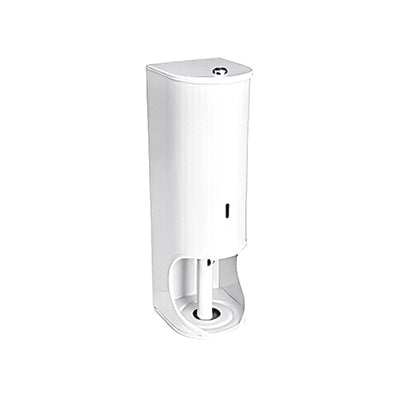 Toilet Paper Holder – 3 Roll, Lockable, White, Steel