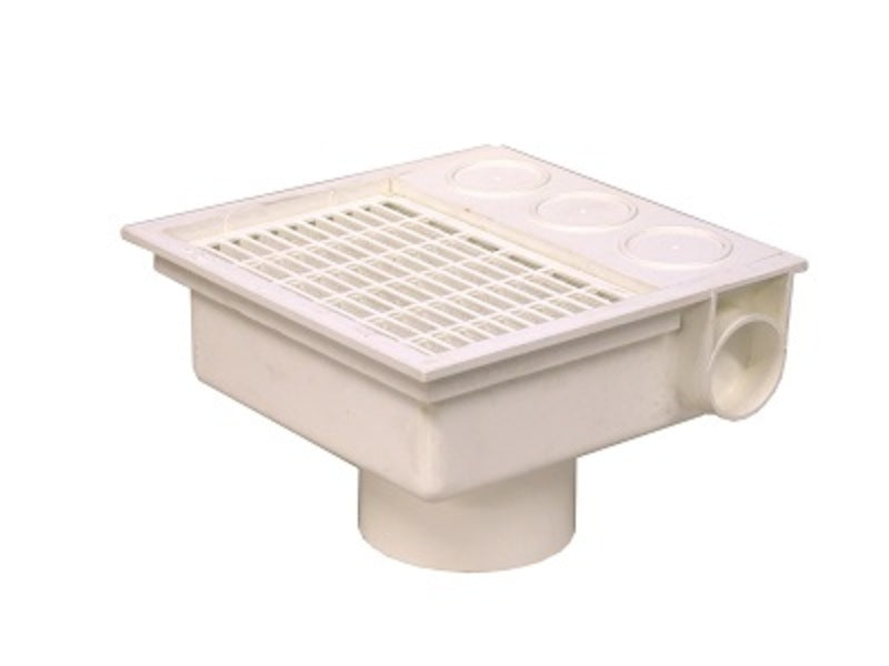 Gulley Head and Grid - Plastic, Square, Plastic, 110mm