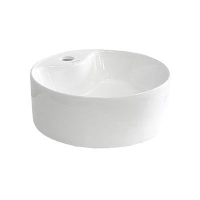 Basin Free Standing Julia– Ceramic, 1 Tap Hole, Icon Premium Range, White, (L) 36cm | (W) 36cm | (H) 15cm