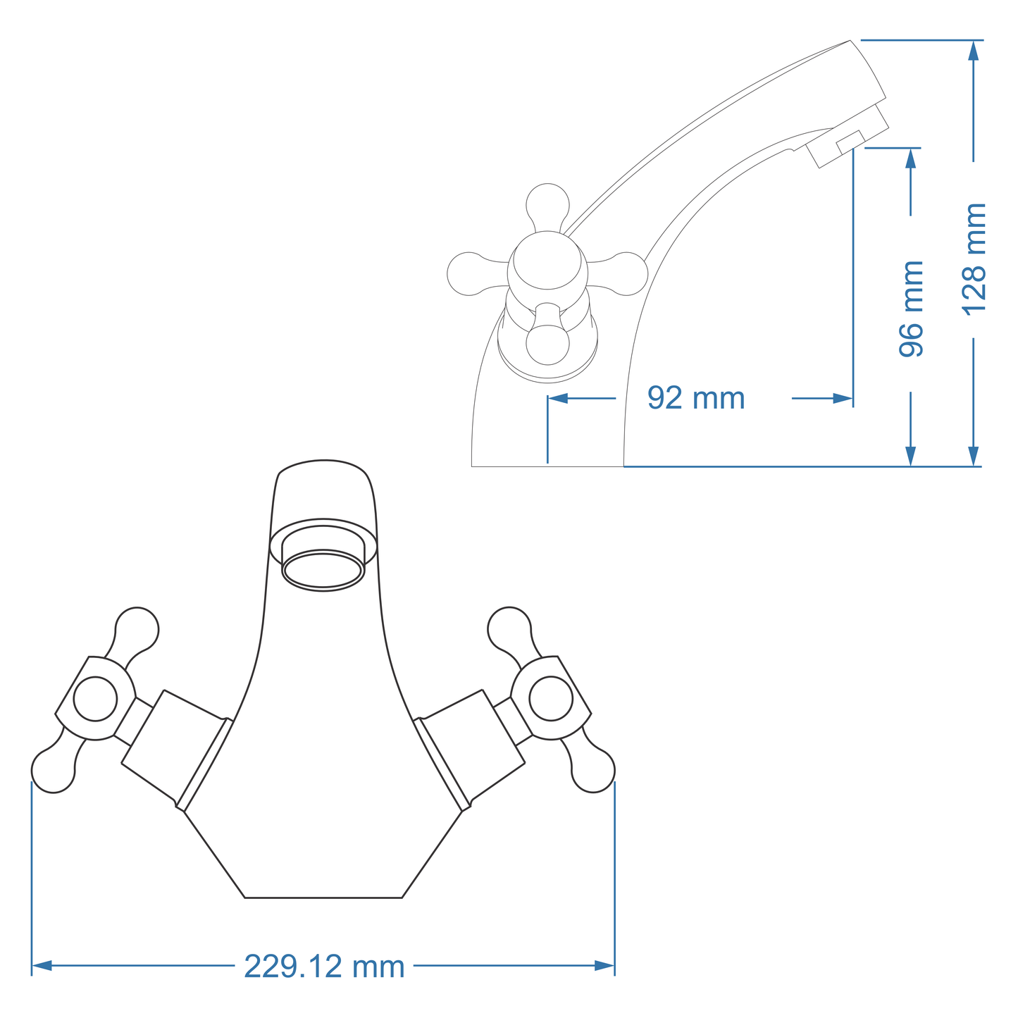 Basin Mixer – Victory Icon Range, Conventional Kitchen Tap