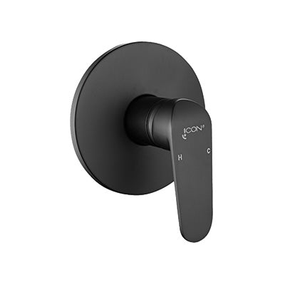Shower/Bath Mixer/Concealed Mixer – Venus Icon Range, Matt Black Finish, Modern Bathroom Tap