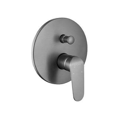 Shower/Bath Mixer/Concealed Mixer – Venus Icon Range, Modern Bathroom Tap in Brushed Gun Metal Finish