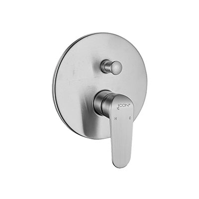 Shower/Bath Mixer/Concealed Divertor Mixer – Venus Icon Range, Brushed Stainless Steel Finish