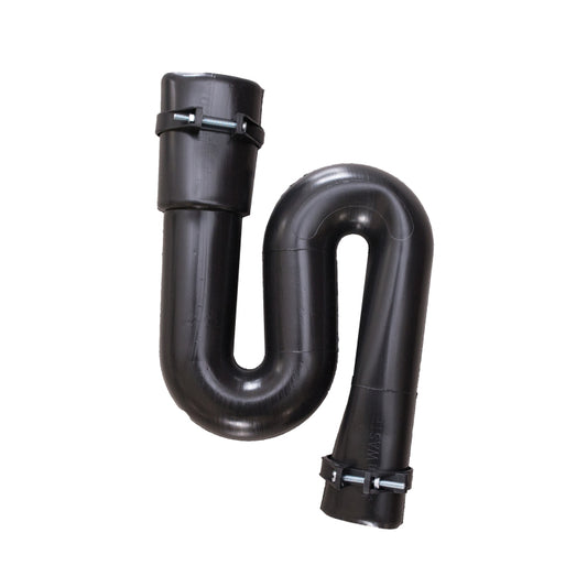 Trap - Reseal, S-trap, 40mmx40mm, Flexible, Black