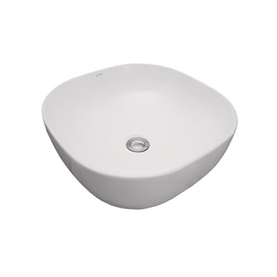 Basin Free Standing Hazel – Ceramic, Icon Premium Range, White, (L) 42.5cm | (W) 42.5cm | (H) 14cm