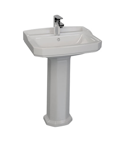 Basin Roxton - Lecico, 530mm, 1 Tap Hole, (L) 53.5cm | (W) 40.7cm | (H) 18.1cm, Excl Pedestal