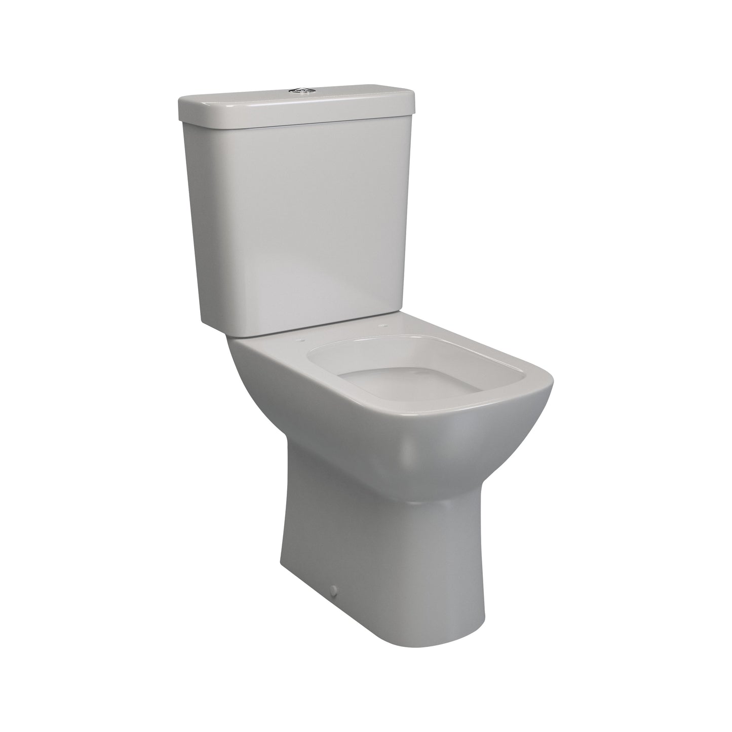 Close Coupled Suite Comfort - Lecico, Square, Polished White, Dual Flush, Incl Mech, No Seat (Incl Pan Fixations), (L) 61.5cm | (W) 35cm | (H) 84.6cm