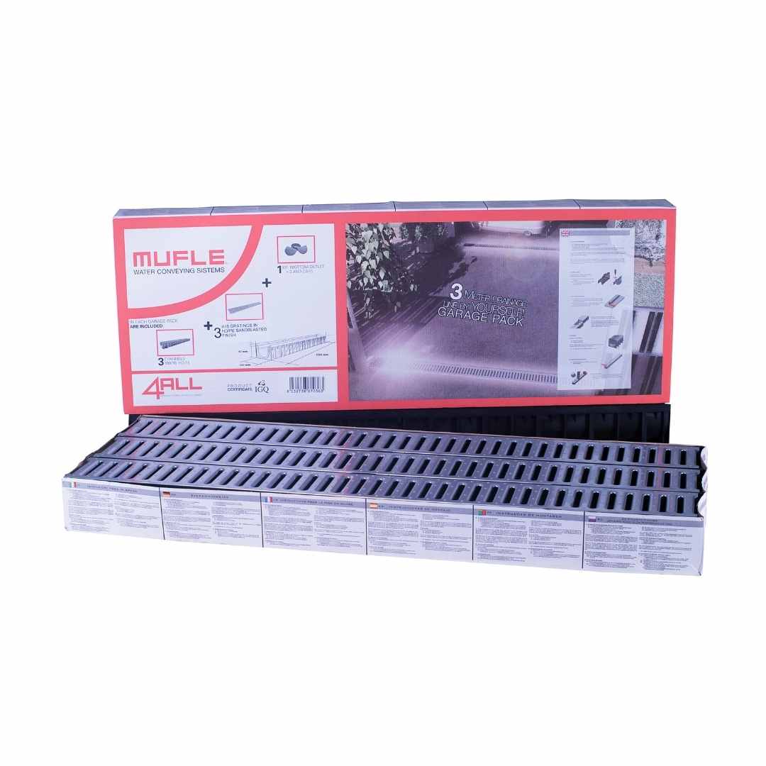 4All Garage Pack 3x1-meter with Galvanised Steel Grate