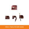 BuddyBat - 15mm Brown (Pack of 10 with Anchor)