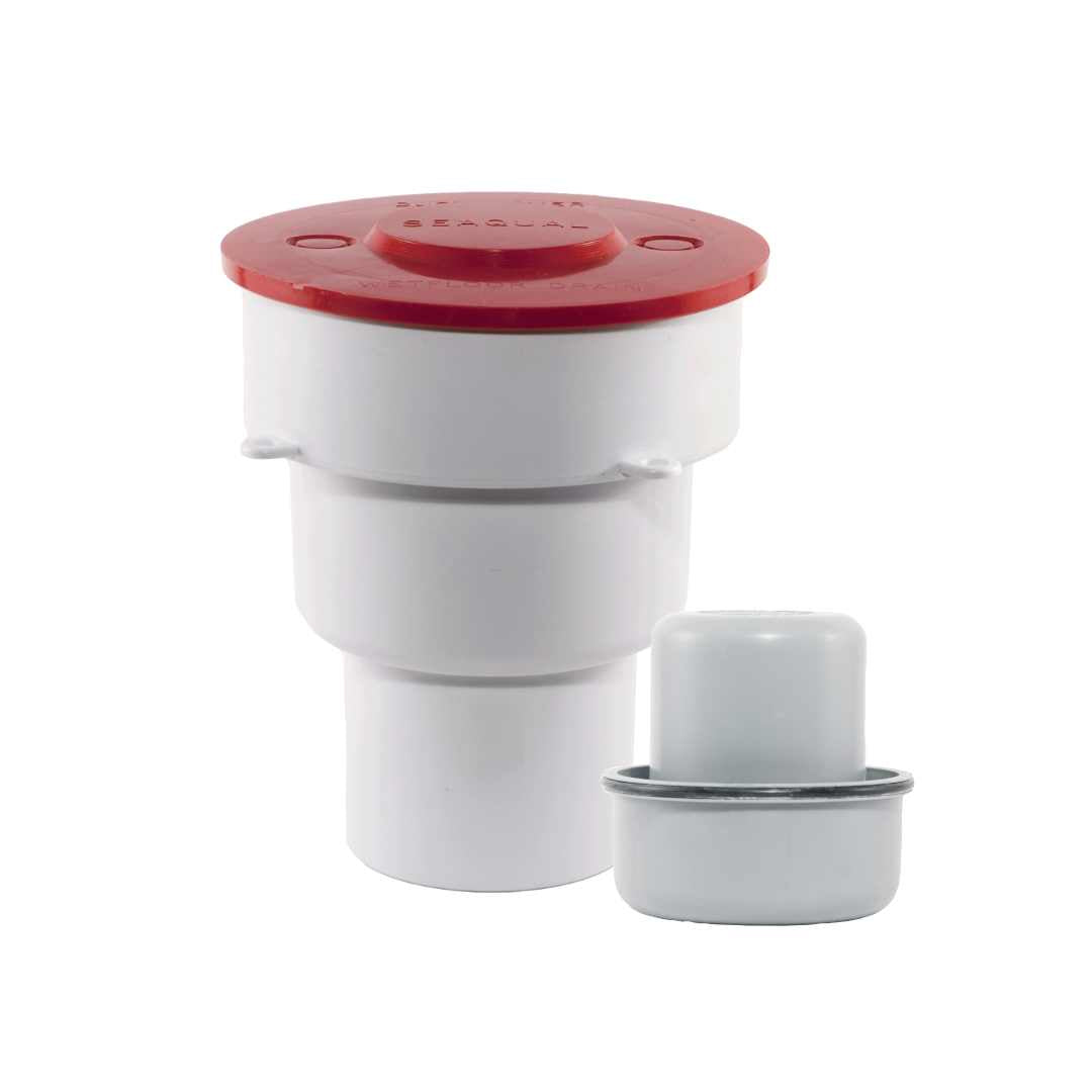 Vinyl Floor Drain 1st Fix Standard Profile with 75mm Bottom Outlet & 75mm Well Trap.