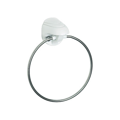 Towel Ring - Jade Bathroom Accessory Bodie Range, White Reconstituted Stone