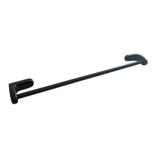 Single Towel Rail - Lecoco Bathroom Accessory Bodie Range, Black Reconstructed Stone