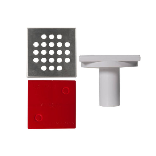 WetFloor Grate & Waste 40mm with 110mmx110mm Stainless Steel Round Hole Grate