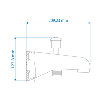 Bath Spout with Divertor - Round