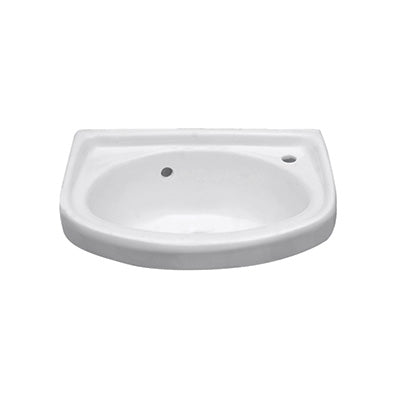 Basin Small - Anchor, Ceramic, 1 Tap Hole, White, (L) 48cm | (W) 34cm | (H) 18cm