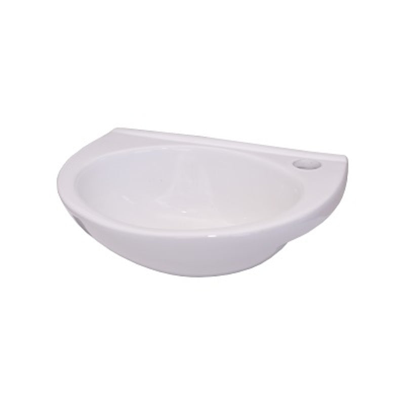 Basin Small - Kores, Ceramic, 360mmx290mmx110mm, 2 Tap Hole, White