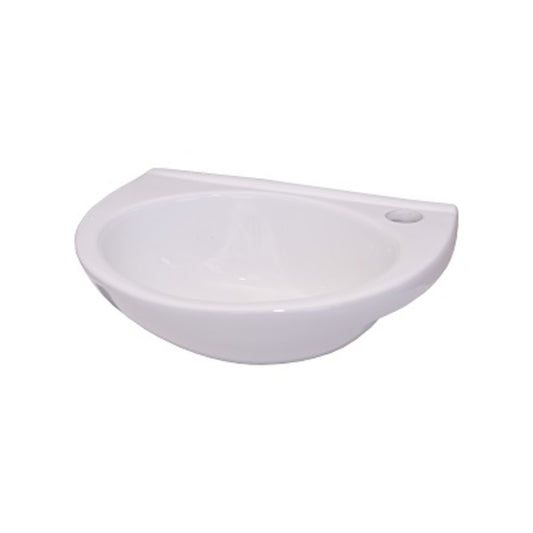 Basin Small - Kores, Ceramic, 360mmx290mmx110mm, 2 Tap Hole, White
