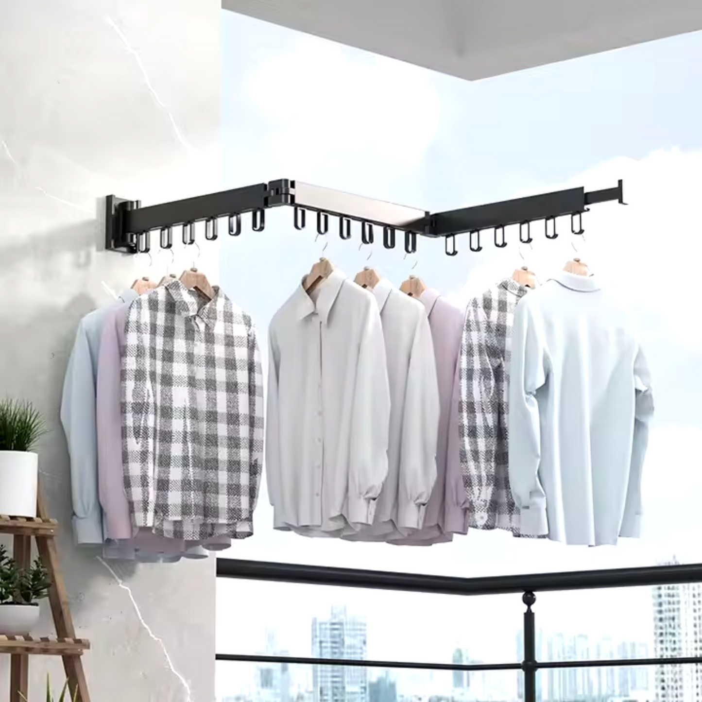 Drying Rack Foldable - Concealed, Kitchen Accessory, Matt Black
