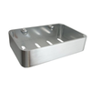 Soap Basket  - Onyx Bathroom Accessory Bodie Range, Brushed Aluminium, (L) 13.6cm | (W) 9.0cm | (H) 3.0cm