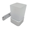 Toothbrush Tumbler - Onyx Bathroom Accessory Bodie Range, Brushed Aluminium, (L) 8.5cm | (W) 10.0cm | (H) 11.0cm