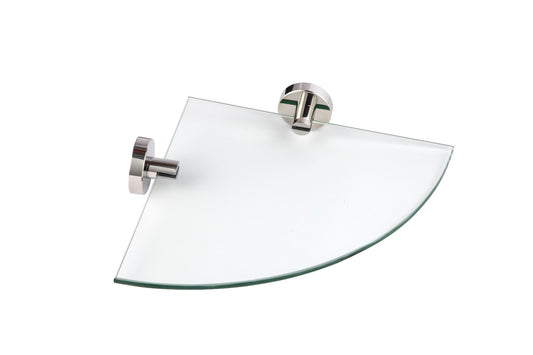 Corner Shower Shelf - Skye Bathroom Accessory Premium Range in Polished Stainless Steel, (L) 24.2cm | (W) 24.2cm | (H) 5.1cm