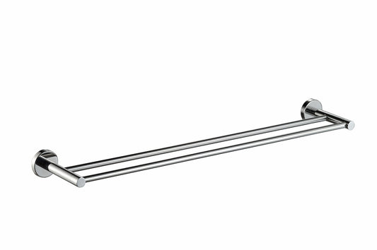 Double Towel Rail 700mm - Skye Bathroom Accessory Premium Range in Polished Stainless Steel